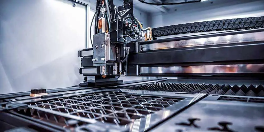 industrial machinery cutting metal